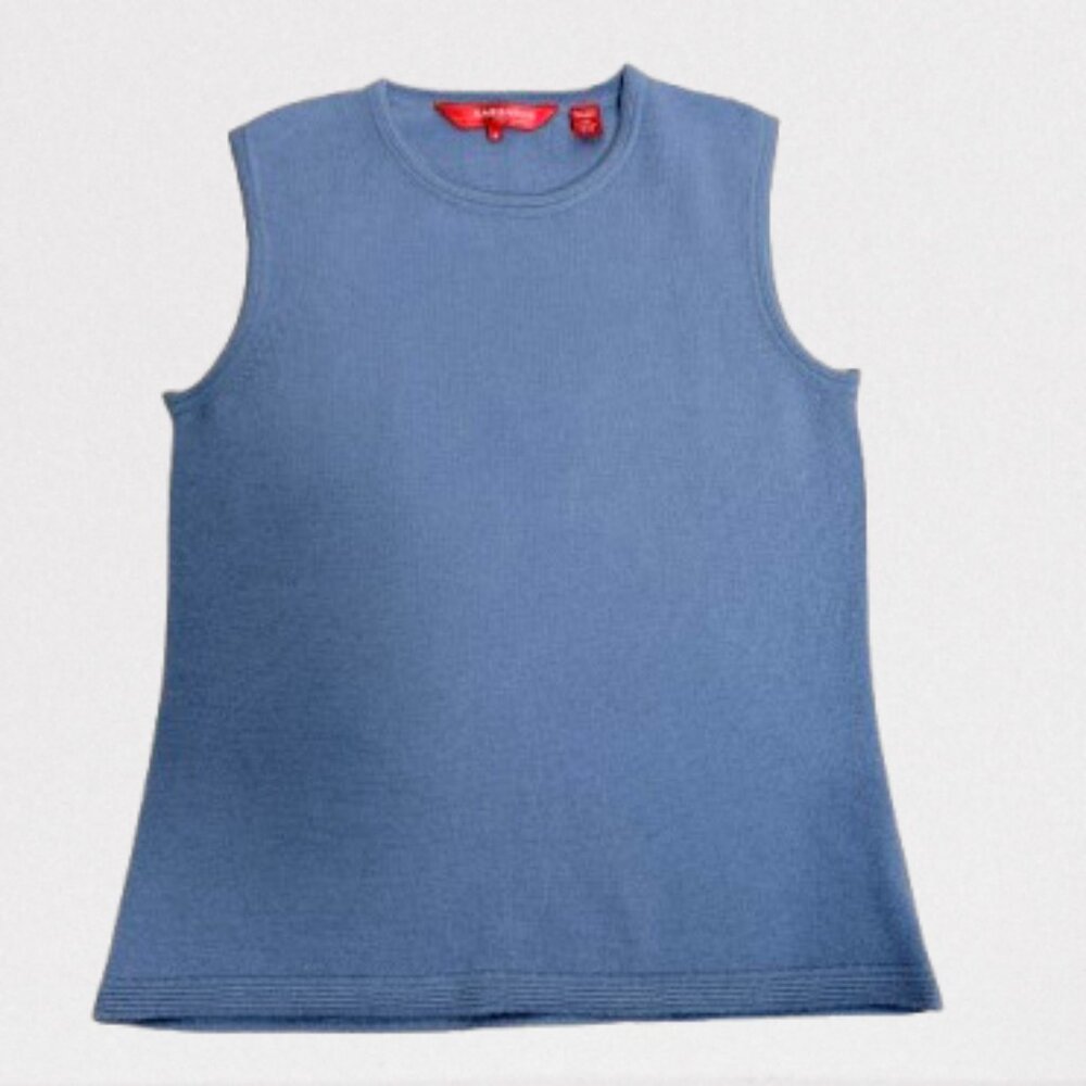 Fifth Avenue NWOT 100% Cashmere Basic Tank Top Size M Smoky Blue